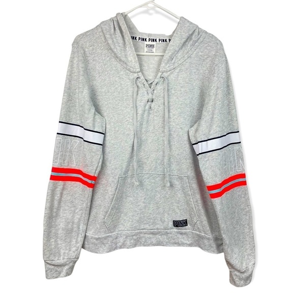 PINK VS Logo Hooded Sweatshirt Hoodie - Picture 1 of 8